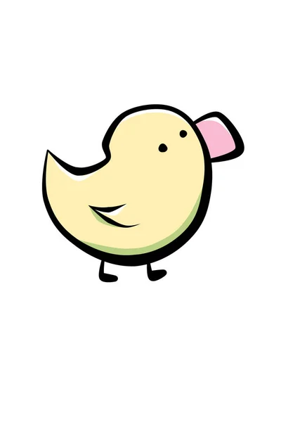 Cute Cartoon Yellow Duck Funny Eyes — Stock Photo, Image