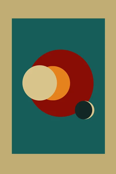 Abstract Art Nouveau modern style solar system decoration for decor