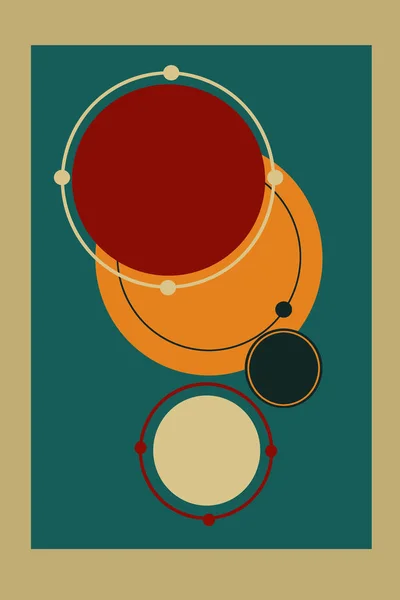 Abstract Art Nouveau modern style solar system decoration for decor