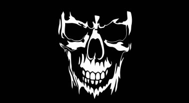 Black wallpapers with skull manga style minimalism desktop wallpaper background high quality
