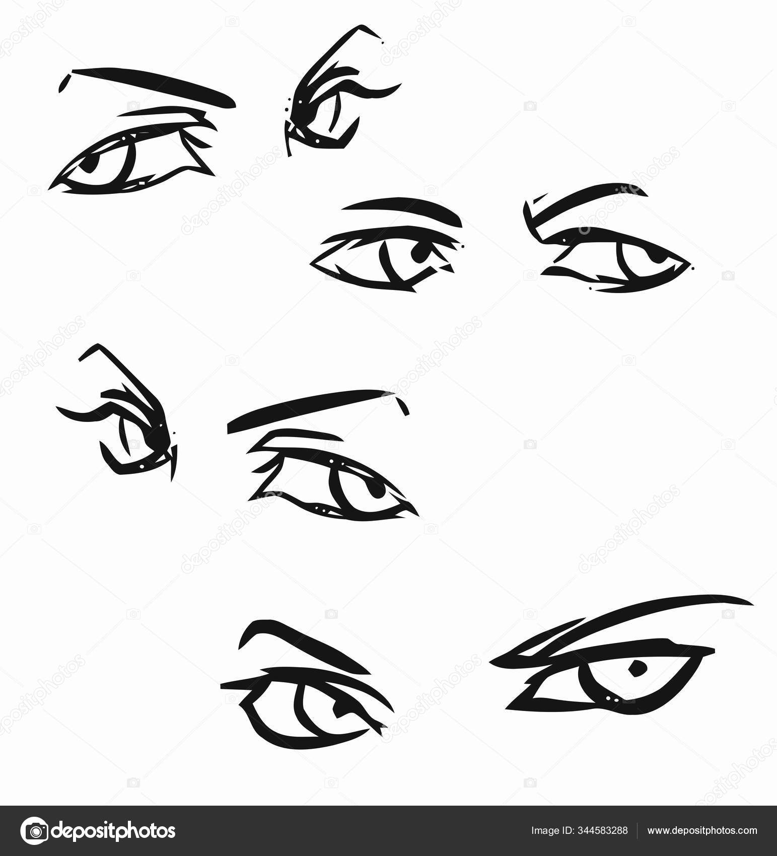 Different Style Male Anime  Manga Eyes Drawing Guide  AnimeOutline