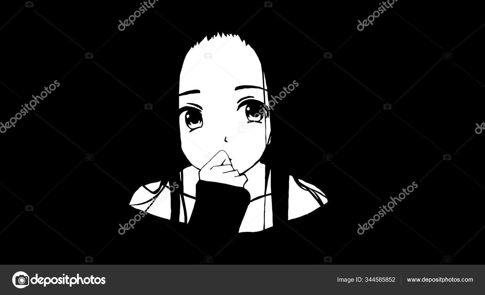 Female Anime Character Faces In The Dark Background, Profile Picture Sad  Background Image And Wallpaper for Free Download