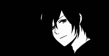 Anime duvar kağıtları hd siyah beyaz anime yakışıklı çocuk / transseksüel manga tarzı minimalizm yüksek çözünürlüklü masaüstü arka planda
