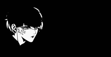 Anime duvar kağıtları hd siyah beyaz anime tatlı kız / transseksüel manga tarzı minimalizm yüksek çözünürlüklü masaüstü arka planda
