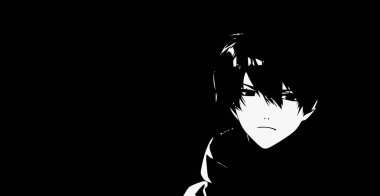 Anime duvar kağıtları hd siyah beyaz anime yakışıklı çocuk / transseksüel manga tarzı minimalizm yüksek çözünürlüklü masaüstü arka planda