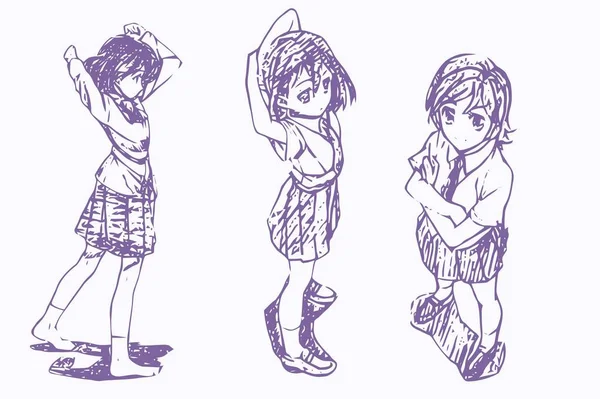 Anime poses drawing reference HD anime body sketch cute girl manga style female action