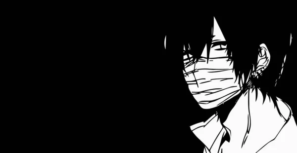 Anime duvar kağıtları hd siyah beyaz anime yakışıklı çocuk / transseksüel manga tarzı minimalizm yüksek çözünürlüklü masaüstü arka planda