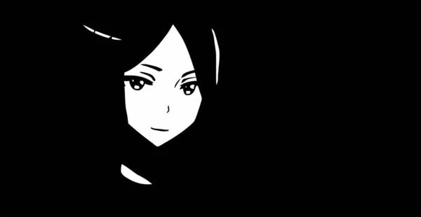 Anime duvar kağıtları hd siyah beyaz anime tatlı kız / transseksüel manga tarzı minimalizm yüksek çözünürlüklü masaüstü arka planda