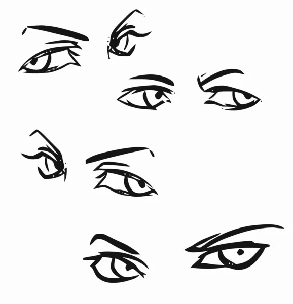 Anime Eye Drawing Reference Anime Body Sketch Cute Girl Manga lizenzfreie Stockbilder