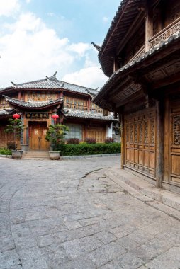 15 Mart. 2019: Lijiang 'ın Eski Kent Sokakları (Dayan). Lijiang, Yunnan Eyaleti, Çin