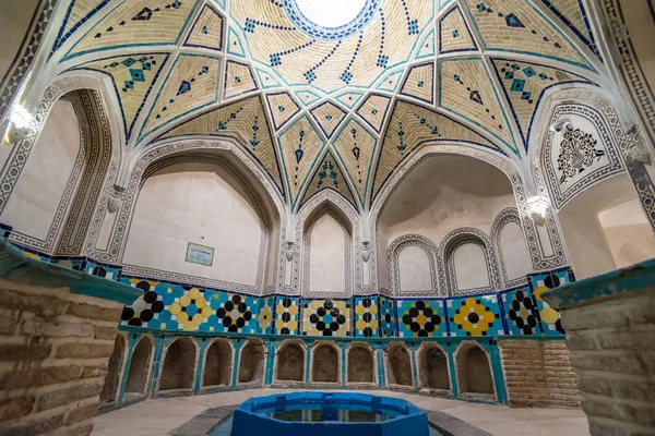 1η Μαρτίου 2019: Εσωτερικό του Σουλτάνου Amir Ahmad Bathhouse. Κασάν, Ιράν — Φωτογραφία Αρχείου