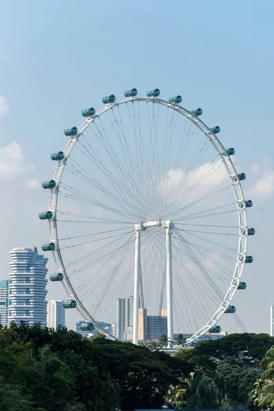 2018 싱가포르 플라이어 관찰력 세계에서 페리스 휠입니다 싱가포르 — 스톡 사진