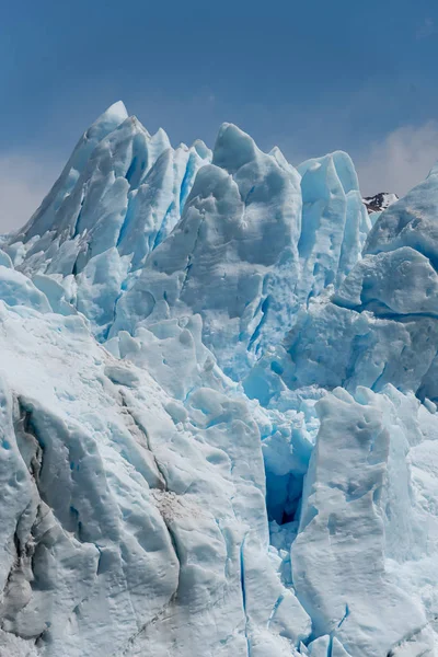 Κοντινό πλάνο των στρωμάτων πάγου στο Perito Moreno Glacier, Αργεντινή — Φωτογραφία Αρχείου