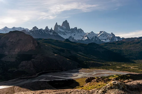 Solnedgång på Mount Fitz Roy. El Chalten, Patagonien, Argentina — Stockfoto