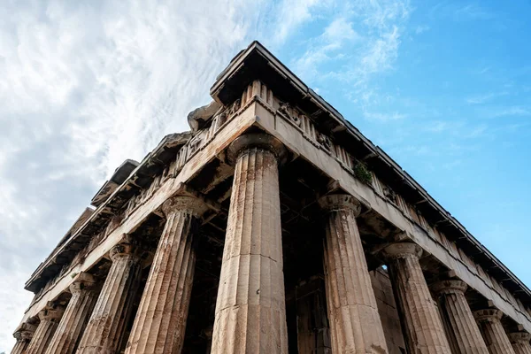 Detalle Del Friso Templo Griego Atenas Grecia — Foto de Stock