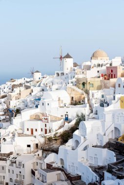 Santorini Adası 'ndaki Oia Köyü, Yunanistan
