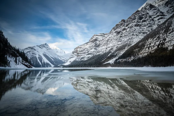 Paisagem Inverno Mount Robson Colúmbia Britânica Canadá — Fotografia de Stock