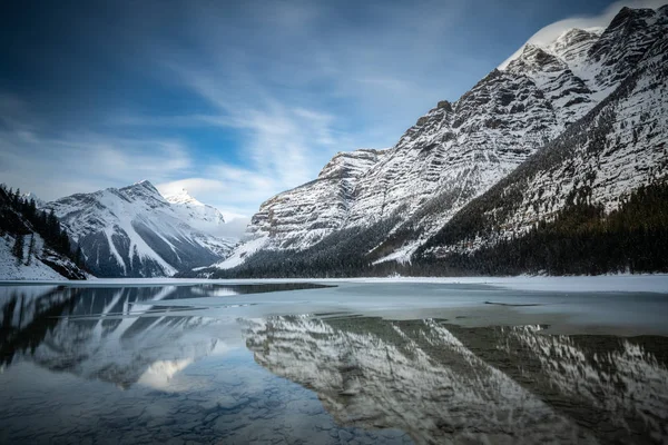 Paisagem Inverno Mount Robson Colúmbia Britânica Canadá — Fotografia de Stock