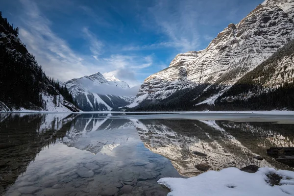 Paisagem Inverno Mount Robson Colúmbia Britânica Canadá — Fotografia de Stock