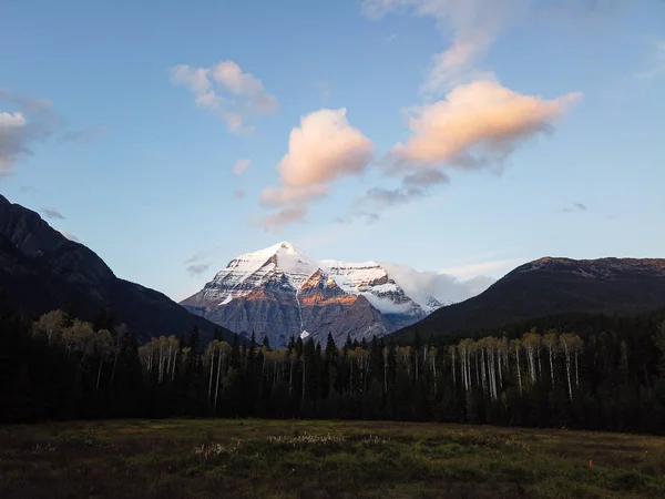 Vinterlandskap Mount Robson Brittiska Columbia Kanada — Stockfoto