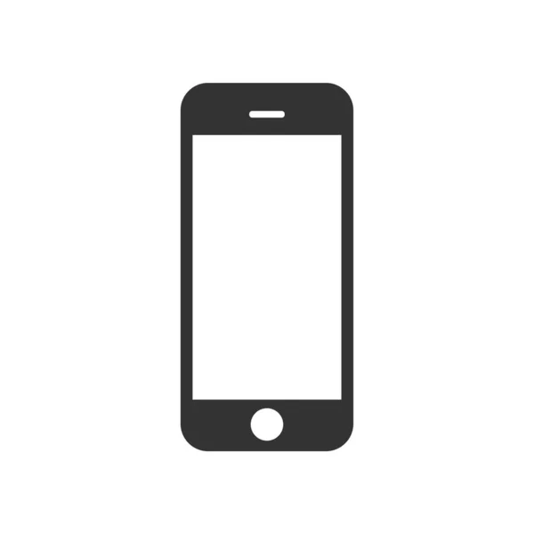 一个带有空白屏幕的手机的图标 平面矢量图解 莫科普 — 图库矢量图片
