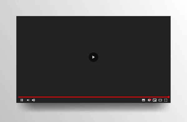 Das Muster Des Videobildes Layout Des Videoplayers Das Layout Der — Stockvektor