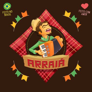 Arraia - (anlamına gelir Köyü, ayrıca adı Haziran partiler) akordeon oyuncu logosu