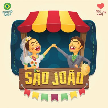 Sao Joao (Saint John) Brezilyalı June parti taşra çift ön 
