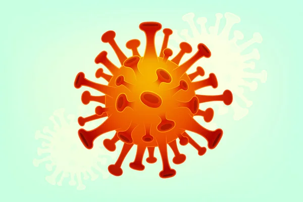 Virus Sfondo Chiaro Coronavirus Pandemia Concetto Combattimento Illustrazione Vettoriale — Vettoriale Stock