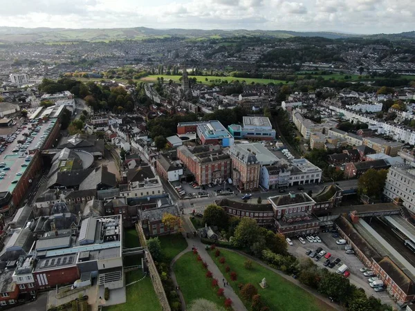 An aerial view of Exeter City centre , Devon , England, UK — Stock Photo, Image