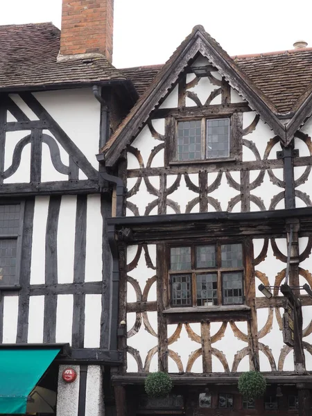 A decorative timbered house from the tudor era in England, uk — Stock Photo, Image