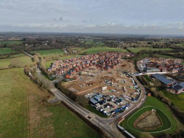 Uk 'taki Dorset' te Wimborne Bakanının kenar mahallelerine yeni konutlar inşa ediliyor.