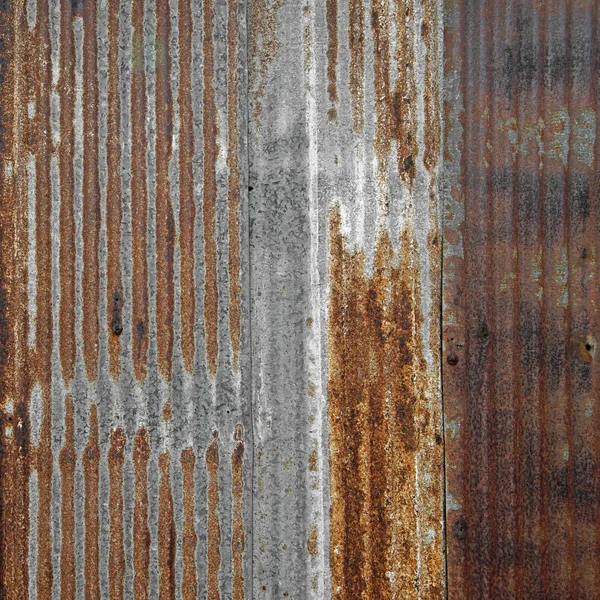 Hierro corrugado oxidado como fondo — Foto de Stock