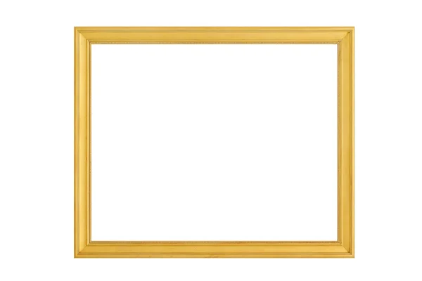 Antik arany képkeret elszigetelt fehér — Stock Fotó