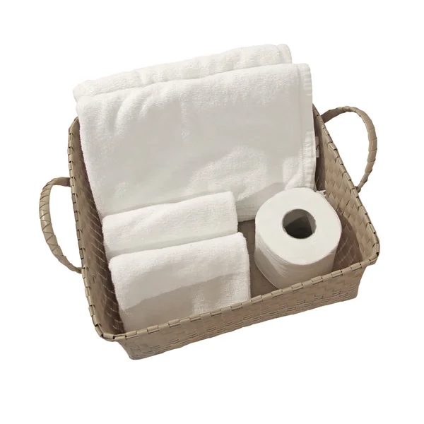 Badetücher und Toilettenpapier — Stockfoto