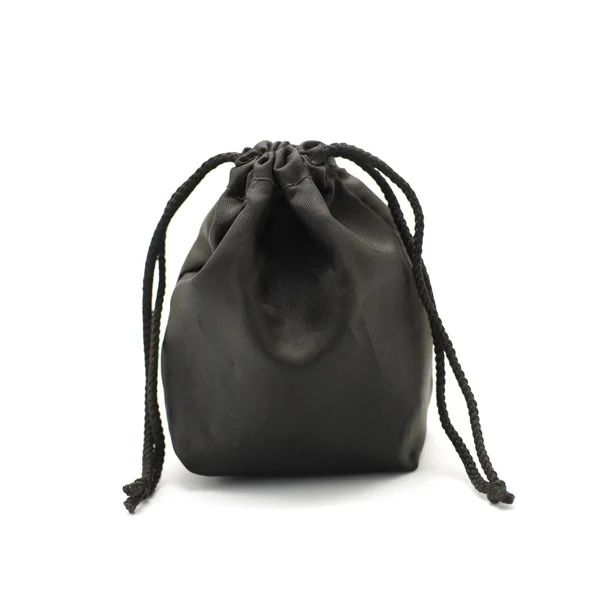 Bolsa de tecido pequeno preto — Fotografia de Stock