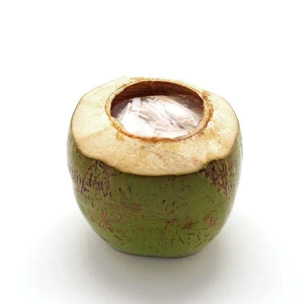 Mladé kokosové želé v coconut ovoce — Stock fotografie