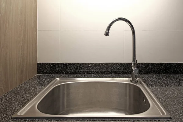 Kitchen sink and faucet — Stock Photo, Image