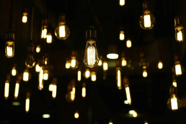 Decorative antique tungsten light bulbs — Stock Photo, Image