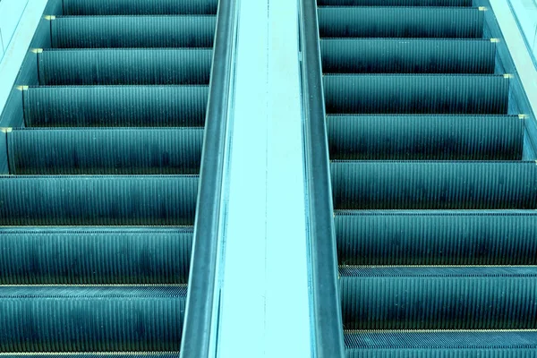 Closeup of empty escalator stairs — Stock Photo, Image