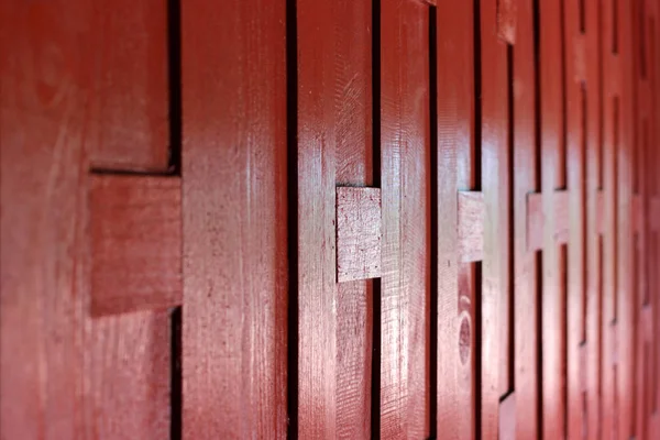 Pared roja de madera — Foto de Stock