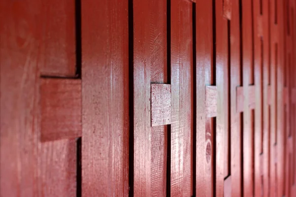 Κόκκινο ξύλινα τοίχων Φωτογραφία Αρχείου