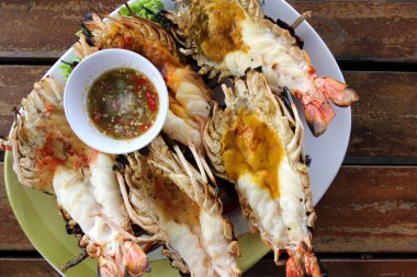 ızgara karides, büyük nehir karides ızgara 