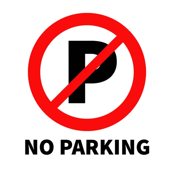 Nenhum sinal de estacionamento, vetor eps10 ilustração —  Vetores de Stock