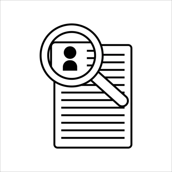 Beyaz arkaplanda Cv vektör resimleme izole. CV simgesi. CV simgesi gidiyor. Cv simgesi klipsi sanatı.