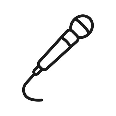 Mikrofonun Vektör Hattı Simgesi. Eps-10.