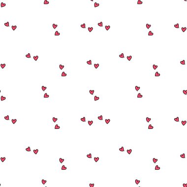 Valentine's day Seamless pattern with hearts.Vector illustration