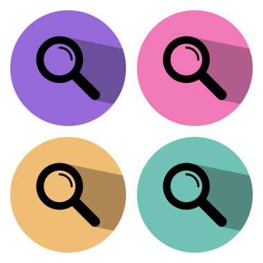 düz büyüteç simgesini uzun gölge ile