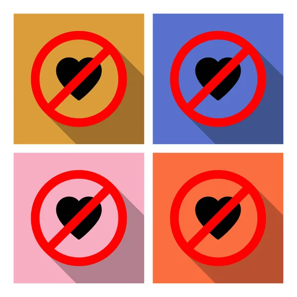 Žádná Položka Pro Pojetí Pocity Ilustrace Izolované Žádný Koncept Lásky — Stockový vektor