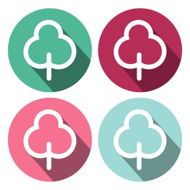 Uzun gölge rengine sahip ağaç simgesi